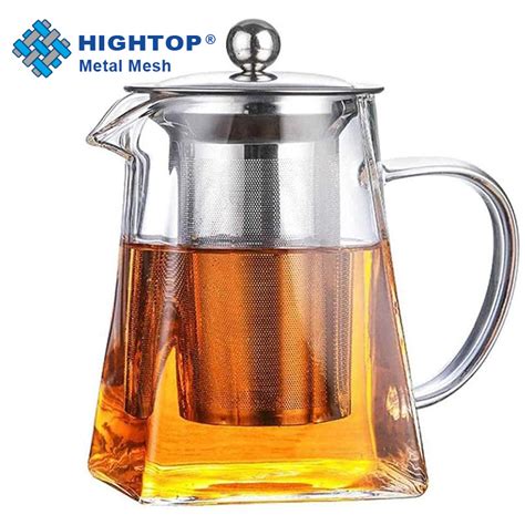 Good Heat Resistant Clear Borosilicate Glass Teapot With 304 Stainless Steel Infuser Strainer