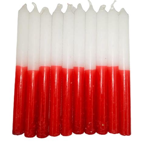 Velas Palitos Bicolor Branca Vermelha 1 Kg VLPALITOBI0401 Shopee Brasil