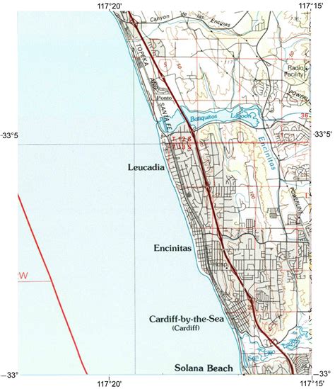 Encinitas Quadrangle, San Diego County, California, 7.5 minute