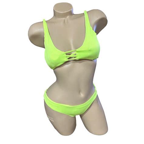 Tinibikini Tini Bikini Neon Green Keylime Piece Bik Gem