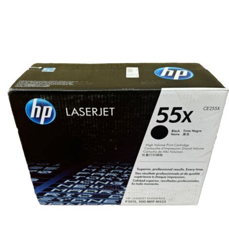 Genuine Hp Ce255x 55x Black High Yield Toner Cartridge New Sealed 8 2023 884420133704 Ebay