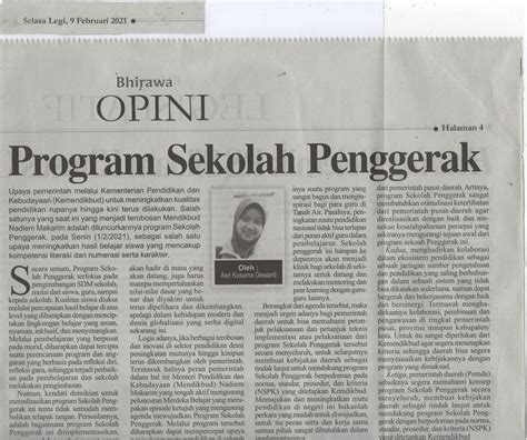 Program Sekolah Penggerak Bhirawa UMM Dalam Berita Koran Online