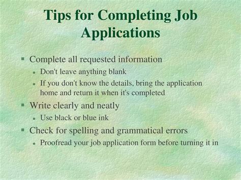 How To Complete A Job Application Ppt Download