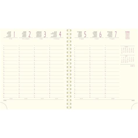 Agenda Civil Semainier Eurotime S Duo Kaa X Cm