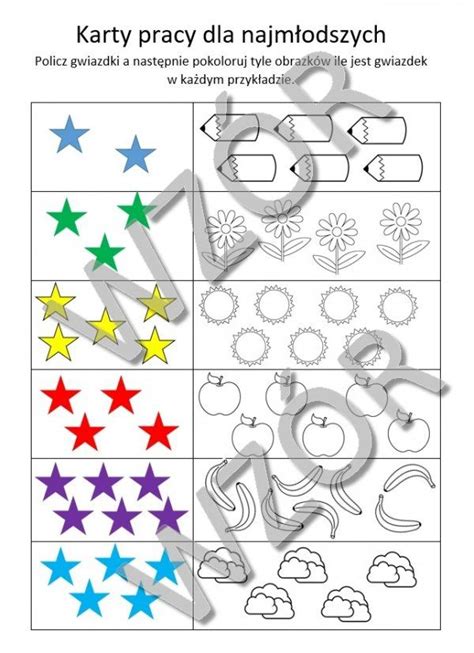 Karty pracy przedszkolne i wczesnoszkolne pokoloruj Świat Artofit
