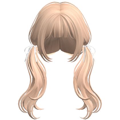 Curly Low Pigtails Blonde Roblox