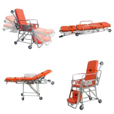 Medical Aluminum Alloy Ambulance Trolley Stretcher Folding Stretcher