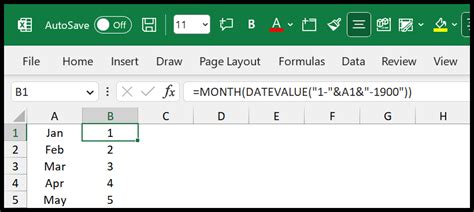 How To Convert Month Name To Number In Excel