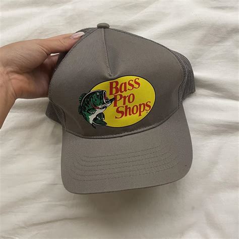 Grey Bass Pro Shops Hat Depop