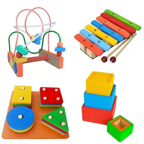 Kit Brinquedos Educativos De Madeira P 4 Anos Babebi Casas Bahia