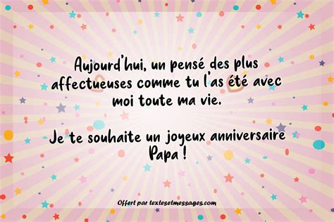 Message et textes d anniversaire touchant pour papa Père