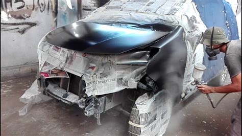 Toyota All New Avanza Front End Damage Repair And Repaint Youtube