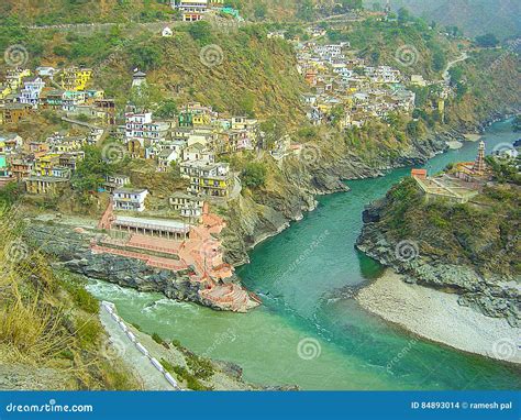 Confluence To Form River Ganga in India. Stock Photo - Image of assumed ...