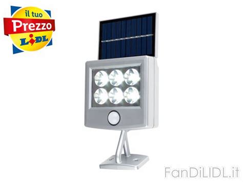 Faro Led Ad Energia Solare Con Sensore Officina Attrezzi Lidl