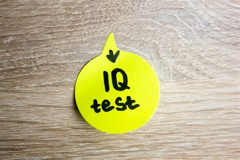 Inscripci N De Texto Iq Test En Una Hoja Adhesiva Nota Concepto Iq Test