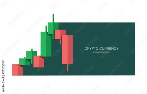 cryptocurrency candlestick chart  showing  loss   green high