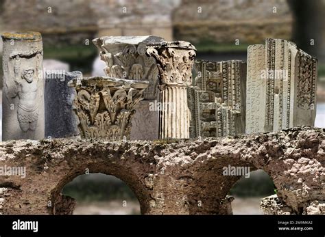 Le Rovine Della Famosa Cartagine Tunisia Antica Città Fenicia Una