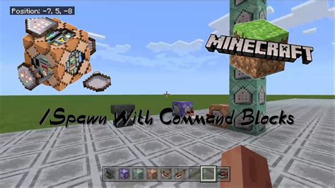 How To Make Spawn With Command Blocks Youtube