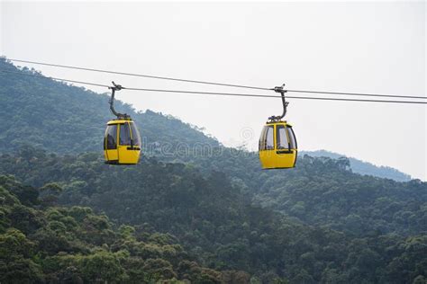 Cable Car Above Hill Forest In Vietnam Stock Photo Image Of High