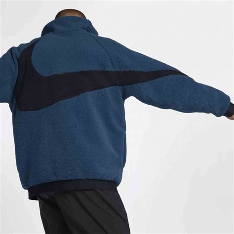 Nike Vaporwave Reversible Swoosh Fleece Full Zip Jacket Force Blue