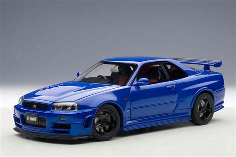 AUTOart die-cast model Nissan R34 GT-R Z-Tune (Skyline) Bayside Blue ...