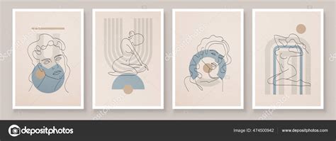 Abstract Composition Art Nude Female Silhouette Sunrise Sunset Earth Tones Stock Vector Image By