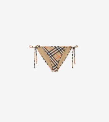 Check Bikini Briefs In Sand Women Nylon Burberry Official