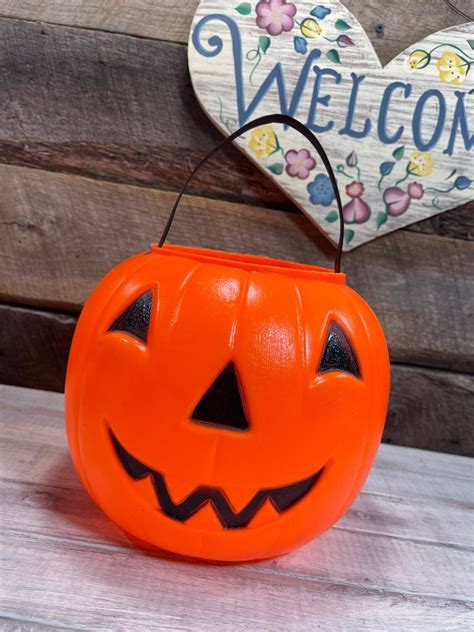 1980s Empire Jack O Lantern Blow Mold Bucket Marked Carolina Etsy