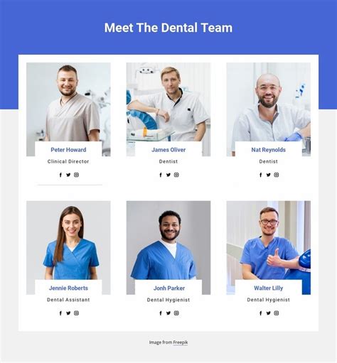 Dental Team Members Webflow Template Alternative