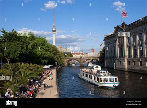 Germany Berlin Mitte District Spree River Bank Strandbad Mitte Bar