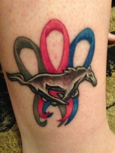 My New Tattoo It Means So Much To Me Tattoos Mustang Ribbons