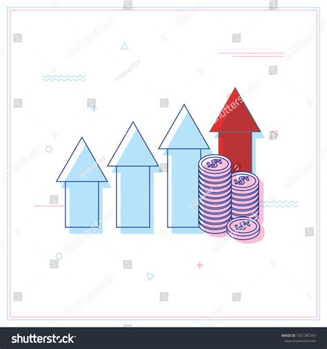 Growth Vector Diagram Arrow Going Vector Stock Vector Royalty Free