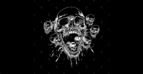Skull Scream of Shadows: Electrifying Heavy Metal Skull Design - Skull ...