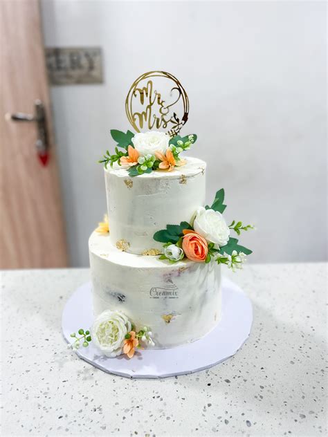 Two Tier Semi Naked Cake Creamixcakes