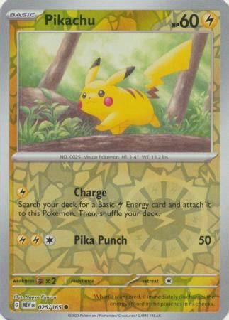 Pikachu Reverse Holo 25 Prices Pokemon Scarlet Violet 151