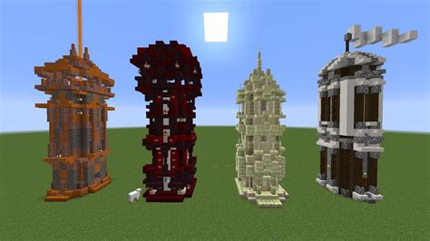 Four Different 3x3 Towers I Built In Creative Please Ignore The Sheep