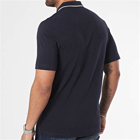 Jack And Jones Polo Manches Courtes Shield Bleu Marine