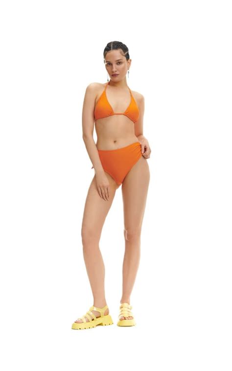 Pomarańczowa góra od bikini CROPP 0629S 22X