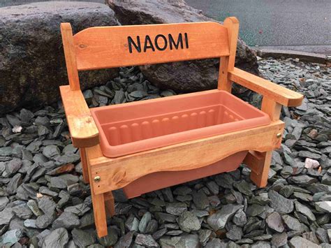 Personalised Bench Planter Aws Numonday