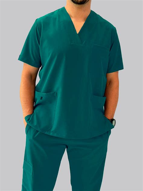 Uniforme M Dico Hombre Stanford Verde Esmeralda Conintec Uniformes