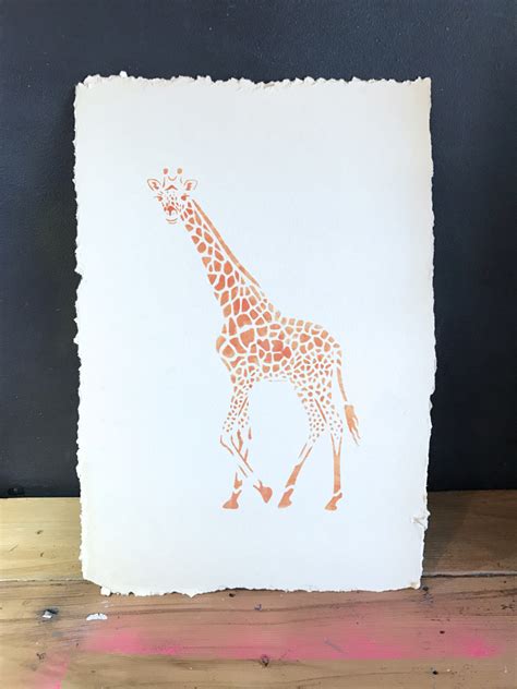 Giraffe Stencil 85 X 11 Stencil 1