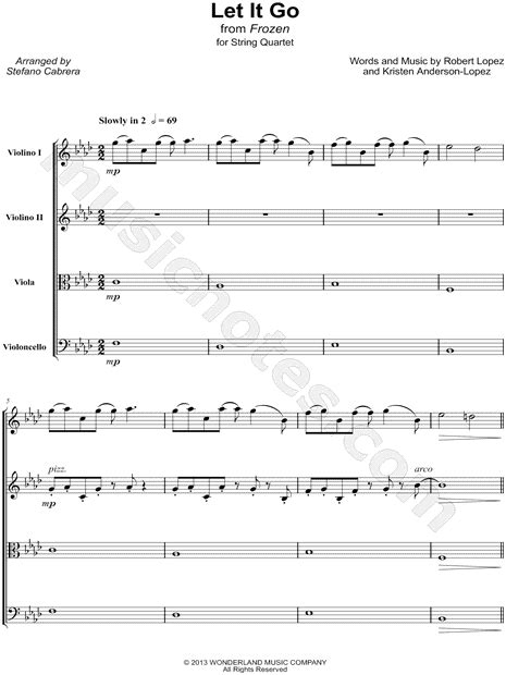 Frozen Let It Go Sheet Music Violin