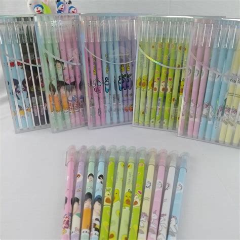 Jual PULPEN ERASABLE 1 PAKET ISI 12 PCS FREE BOX NYA IMUT LUCU TINTA