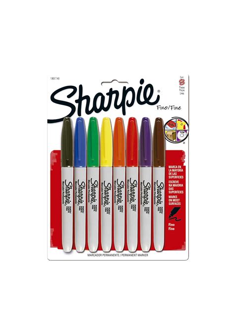 Marcadores Permanentes Sharpie Punta Fina Set Colores Materiales De