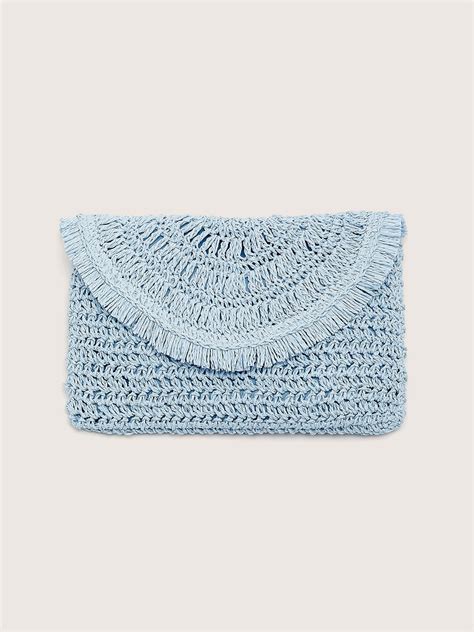 Blue Straw Clutch Bag Addition Elle Penningtons