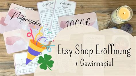 ETSY SHOP ERÖFFNUNG I Ich zeige euch alle Designs I Gewinnspiel I