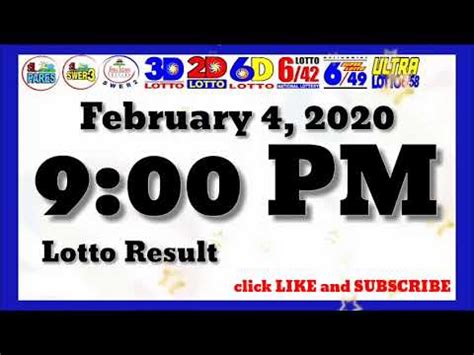 Lotto Result Today Pm February Tuesday Stl Swertres D D