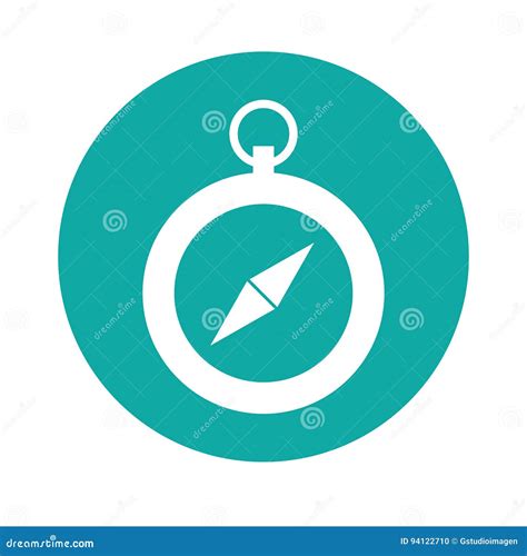 Round Icon Cute Compass Stock Vector Illustration Of East 94122710