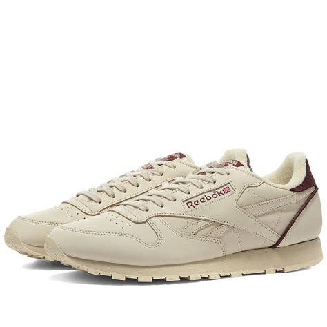 Reebok Classic Leather Alabaster Maroon And Navy End