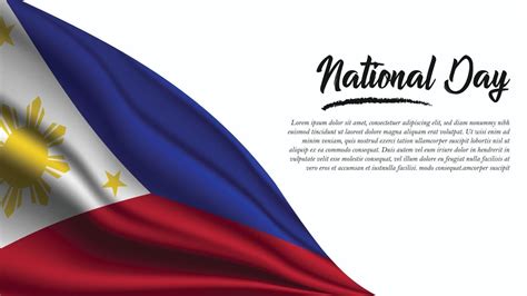 Download National Day Banner With Philippines Flag Background For Free